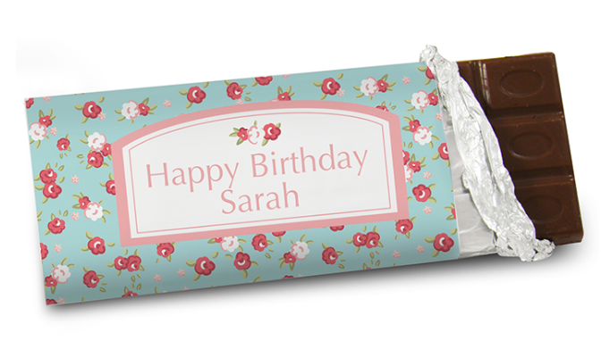 Vintage Floral Milk Chocolate Bar